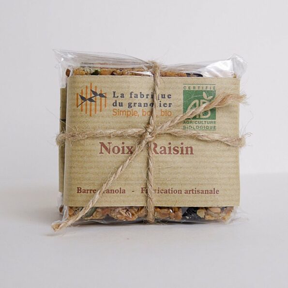 Pack de 5 barres granola Bio noix raisin